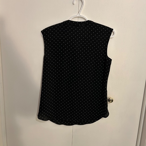 Reitmans Size XXS Black and White Polka Dot Blouse - Picture 4 of 7